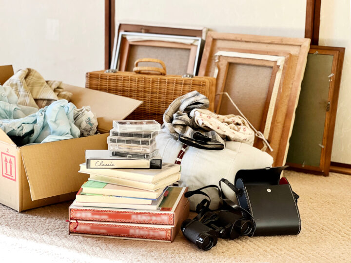 まとめられた不用品